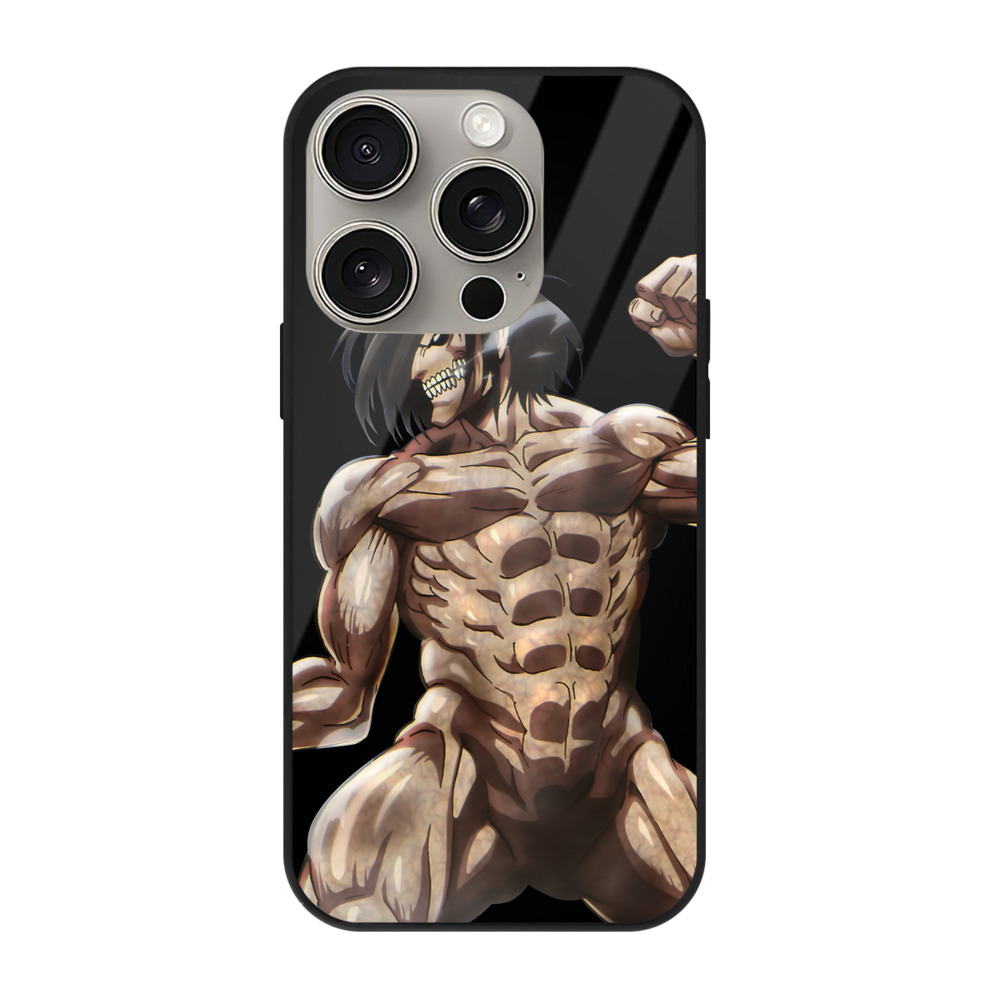（画像用） 進撃の巨人 Attack on Titan 【iPhone15Pro対応】スマホケース 耐衝撃＆黄変防止 背面ガラス