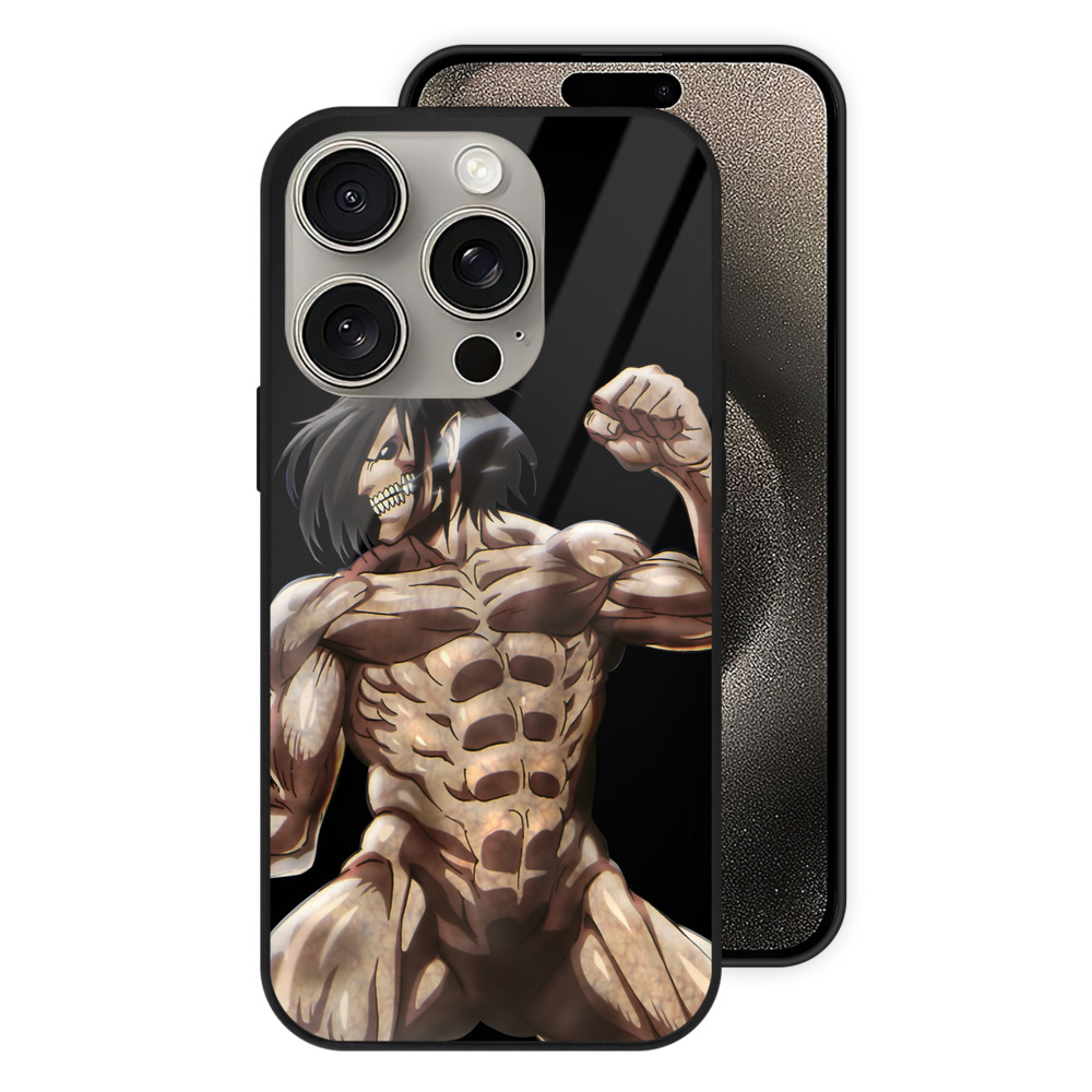 （画像用） 進撃の巨人 Attack on Titan 【iPhone15Pro対応】スマホケース 耐衝撃＆黄変防止 背面ガラス