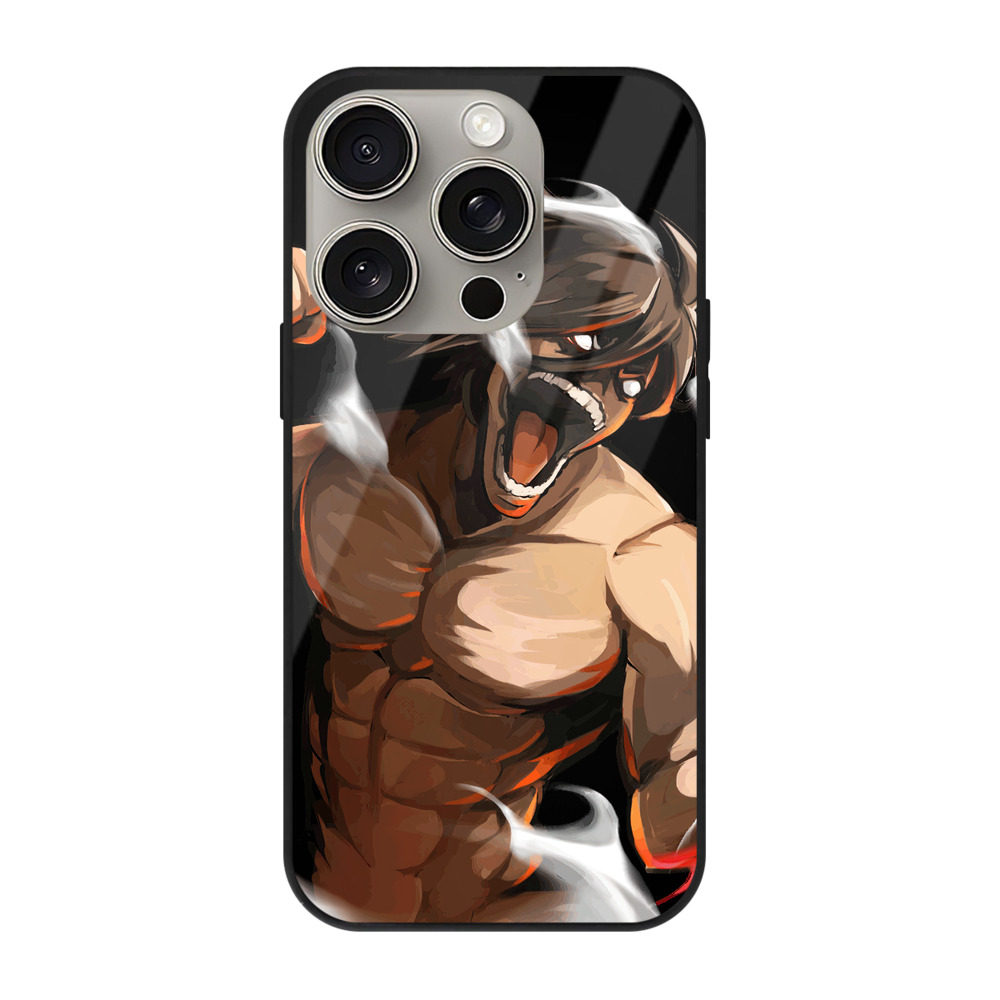 （画像用） 進撃の巨人 Attack on Titan 【iPhone15Pro対応】スマホケース 耐衝撃＆黄変防止 背面ガラス