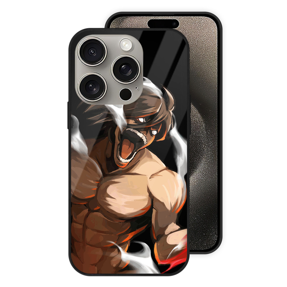 （画像用） 進撃の巨人 Attack on Titan 【iPhone15Pro対応】スマホケース 耐衝撃＆黄変防止 背面ガラス