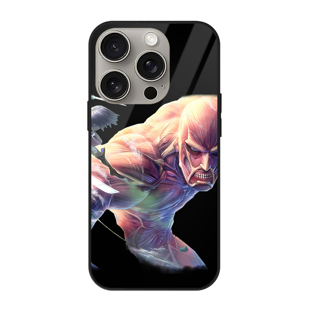 （画像用） 進撃の巨人 Attack on Titan 【iPhone15Pro対応】スマホケース 耐衝撃＆黄変防止 背面ガラス