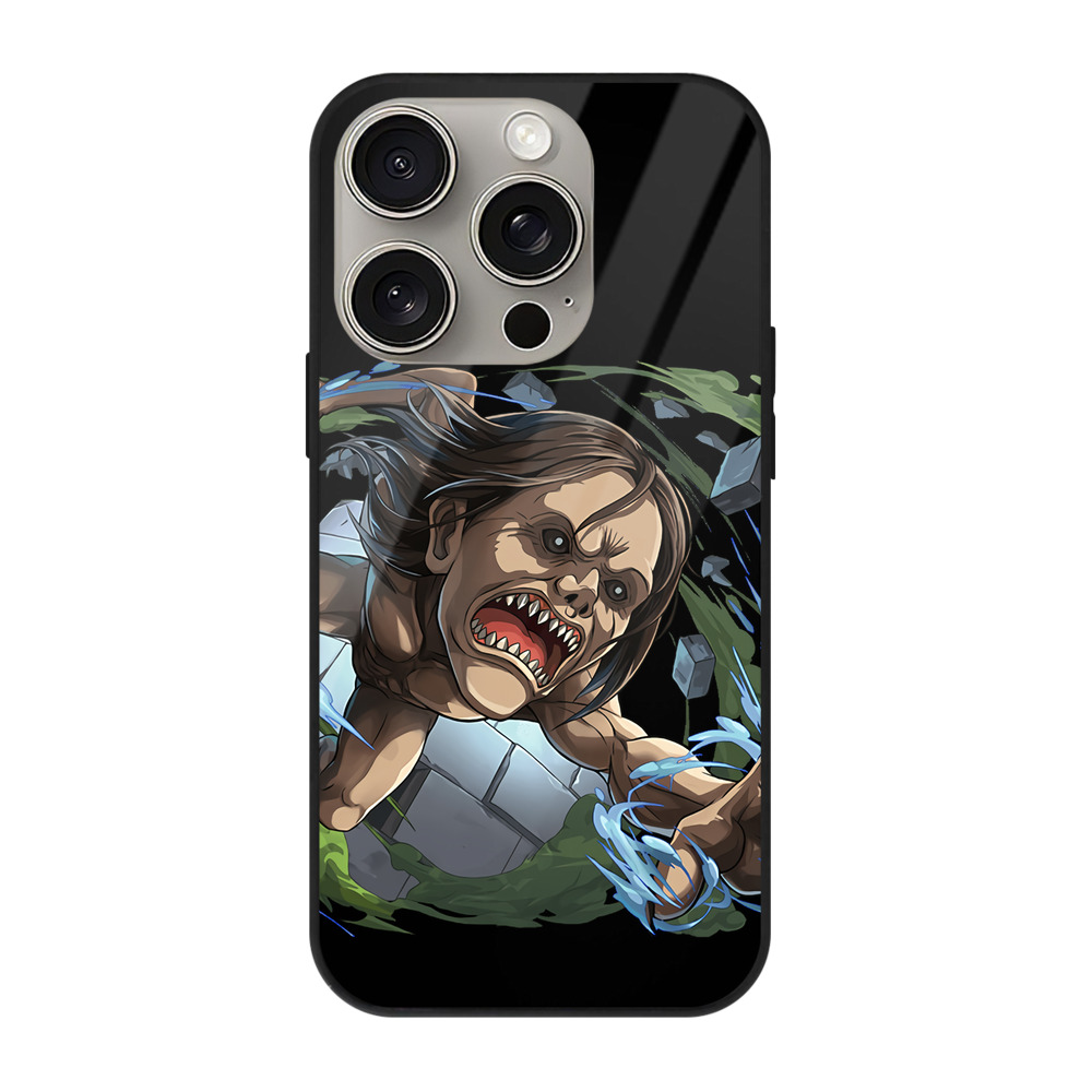 （画像用） 進撃の巨人 Attack on Titan 【iPhone15Pro対応】スマホケース 耐衝撃＆黄変防止 背面ガラス