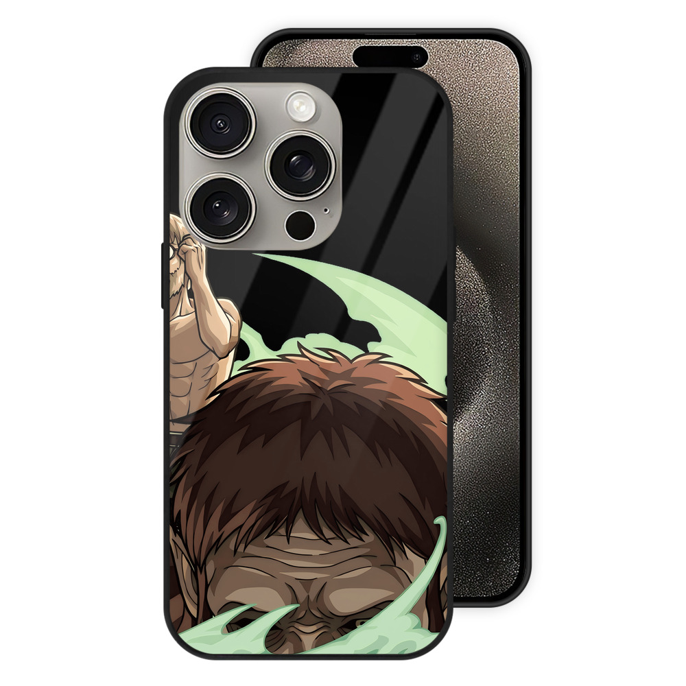 （画像用） 進撃の巨人 Attack on Titan 【iPhone15Pro対応】スマホケース 耐衝撃＆黄変防止 背面ガラス