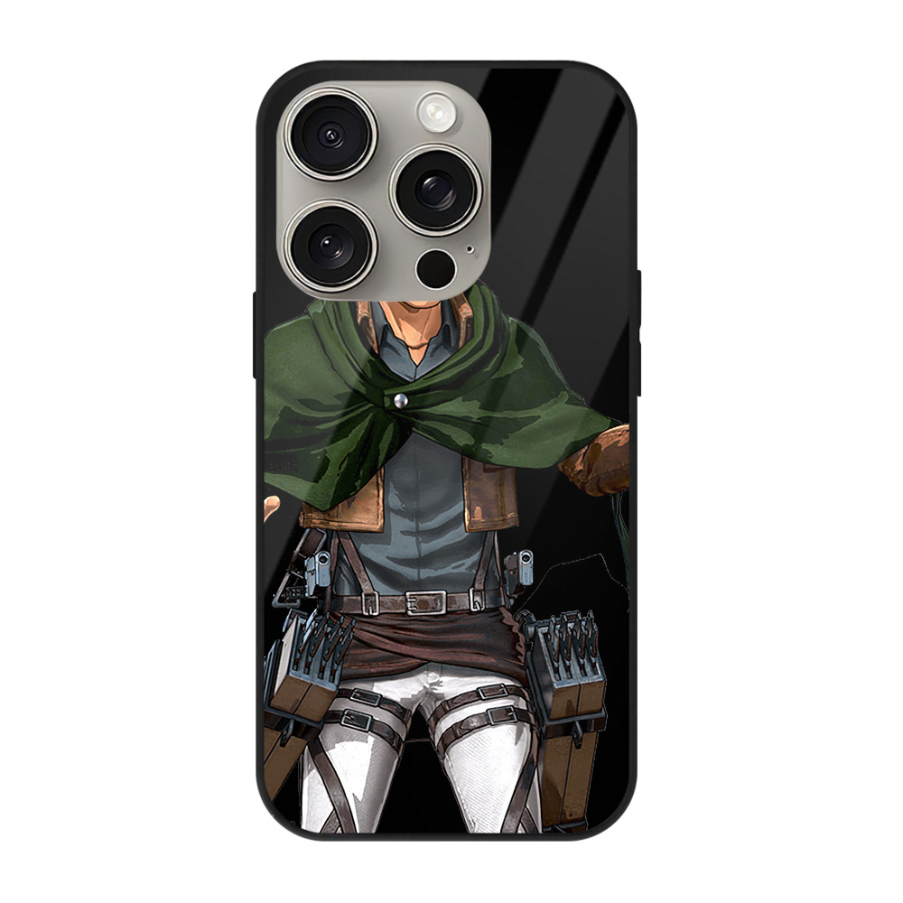 （画像用） 進撃の巨人 Attack on Titan 【iPhone15Pro対応】スマホケース 耐衝撃＆黄変防止 背面ガラス