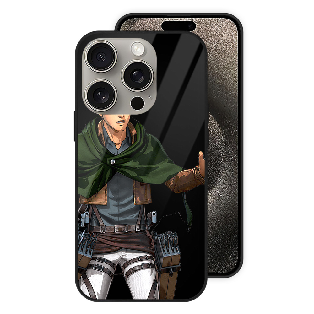 （画像用） 進撃の巨人 Attack on Titan 【iPhone15Pro対応】スマホケース 耐衝撃＆黄変防止 背面ガラス