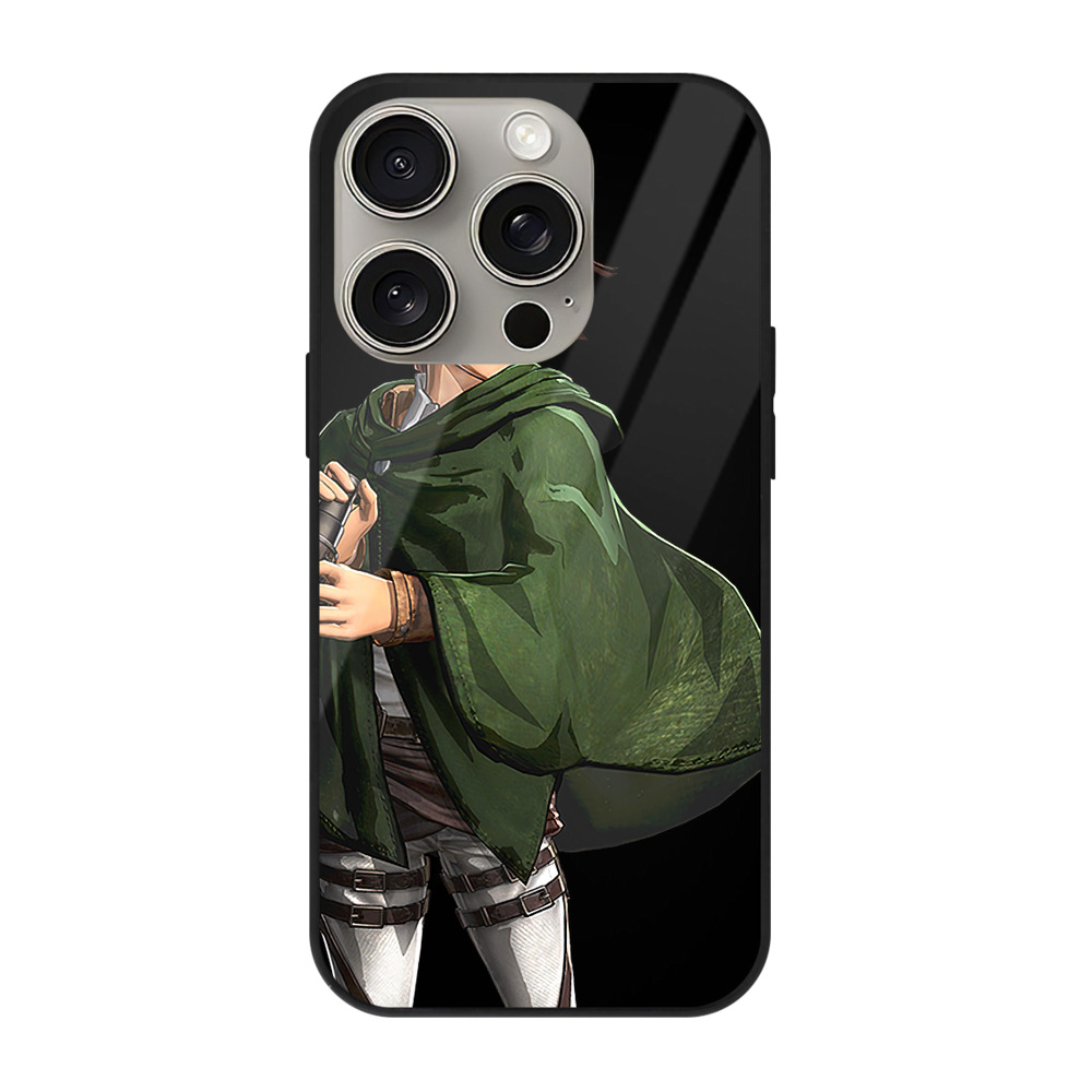 （画像用） 進撃の巨人 Attack on Titan 【iPhone15Pro対応】スマホケース 耐衝撃＆黄変防止 背面ガラス