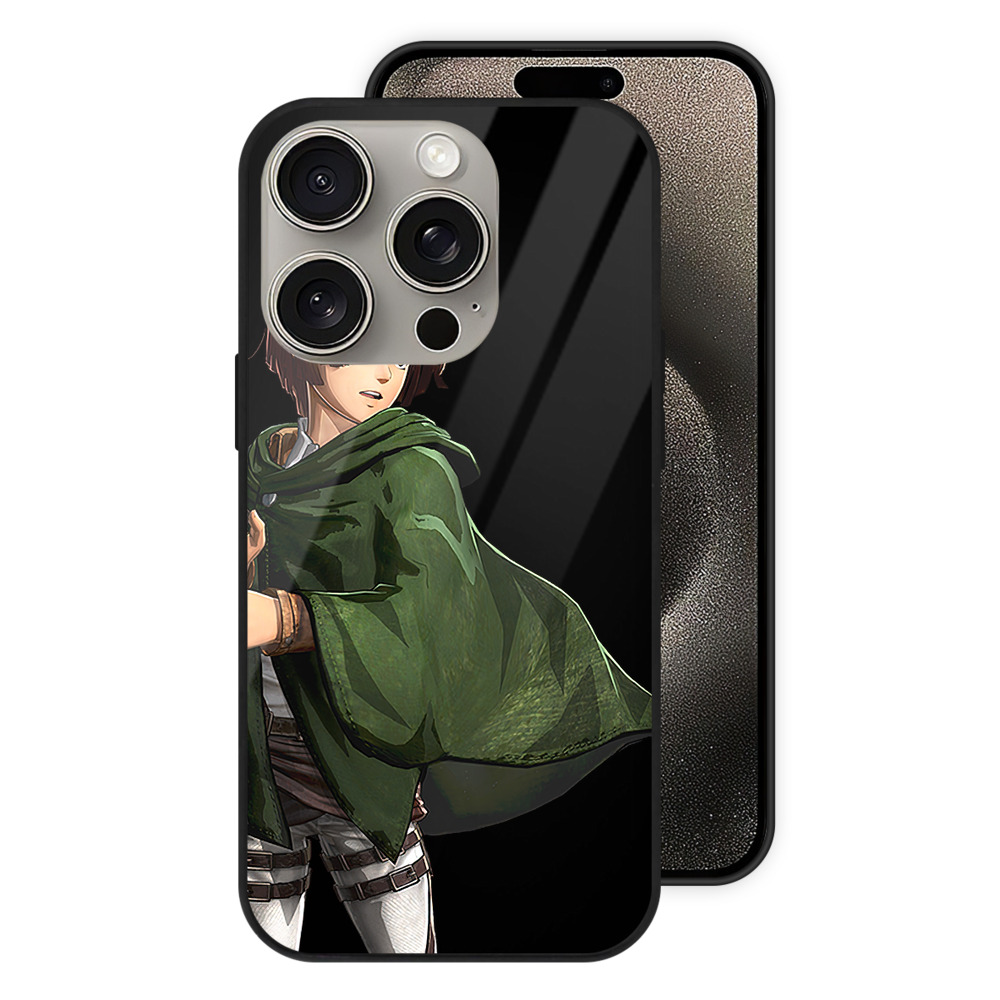 （画像用） 進撃の巨人 Attack on Titan 【iPhone15Pro対応】スマホケース 耐衝撃＆黄変防止 背面ガラス