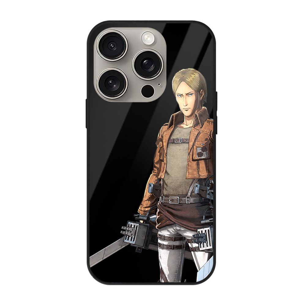 （画像用） 進撃の巨人 Attack on Titan 【iPhone15Pro対応】スマホケース 耐衝撃＆黄変防止 背面ガラス