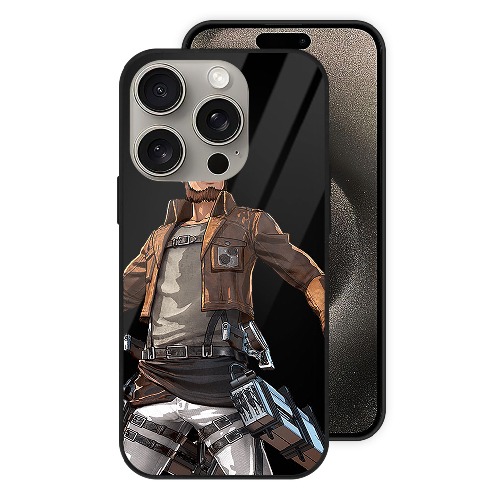 （画像用） 進撃の巨人 Attack on Titan 【iPhone15Pro対応】スマホケース 耐衝撃＆黄変防止 背面ガラス