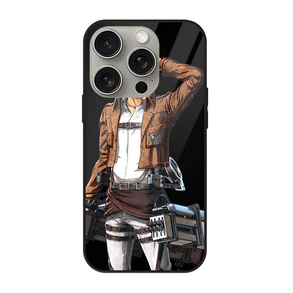 （画像用） 進撃の巨人 Attack on Titan 【iPhone15Pro対応】スマホケース 耐衝撃＆黄変防止 背面ガラス