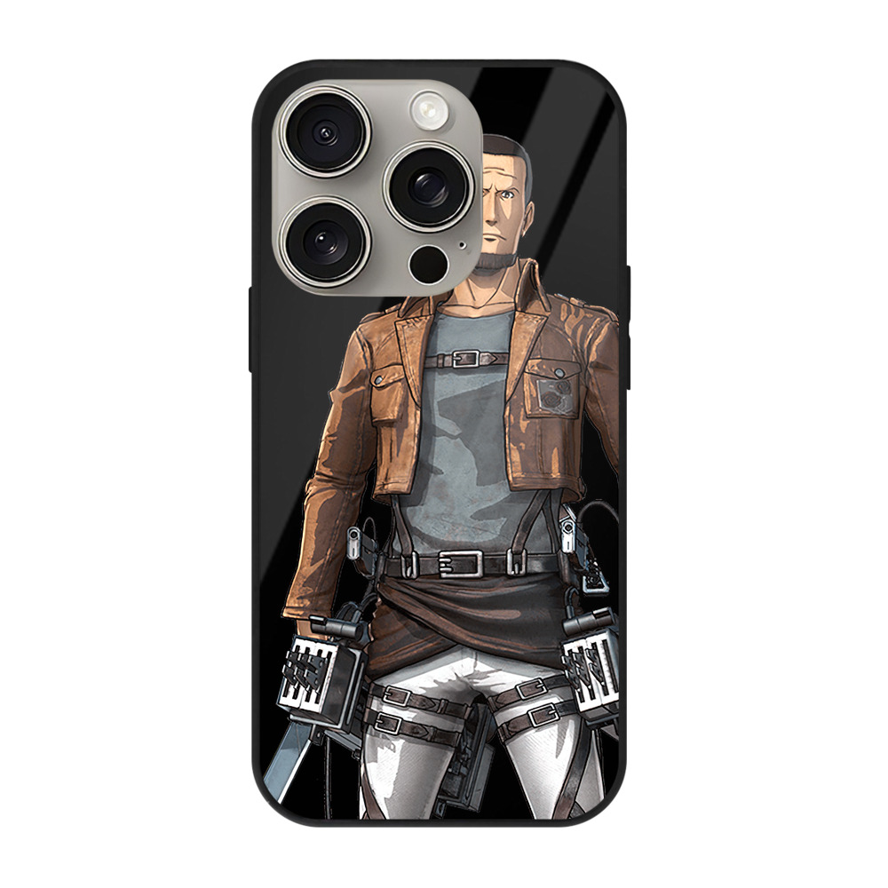 （画像用） 進撃の巨人 Attack on Titan 【iPhone15Pro対応】スマホケース 耐衝撃＆黄変防止 背面ガラス
