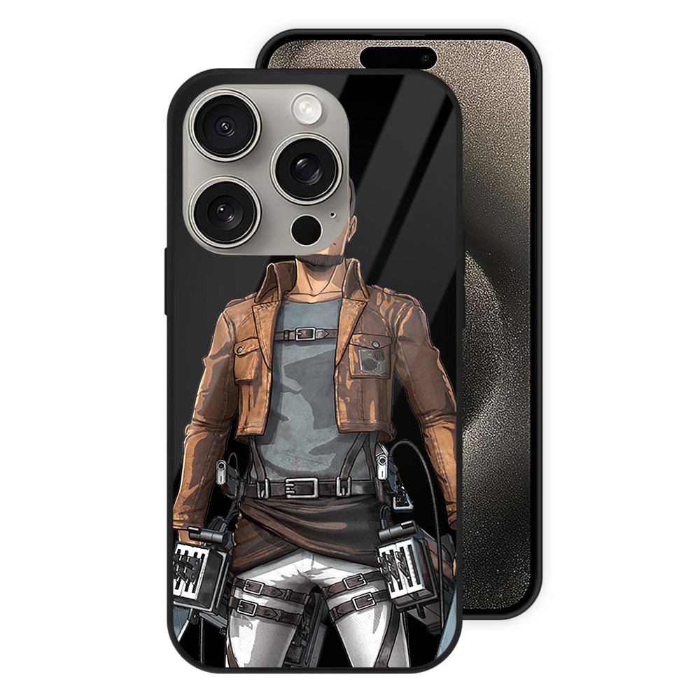 （画像用） 進撃の巨人 Attack on Titan 【iPhone15Pro対応】スマホケース 耐衝撃＆黄変防止 背面ガラス