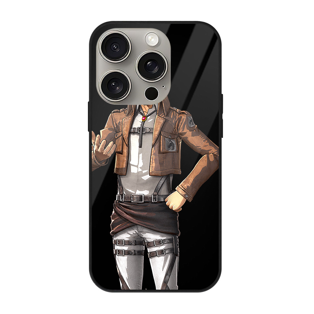 （画像用） 進撃の巨人 Attack on Titan 【iPhone15Pro対応】スマホケース 耐衝撃＆黄変防止 背面ガラス