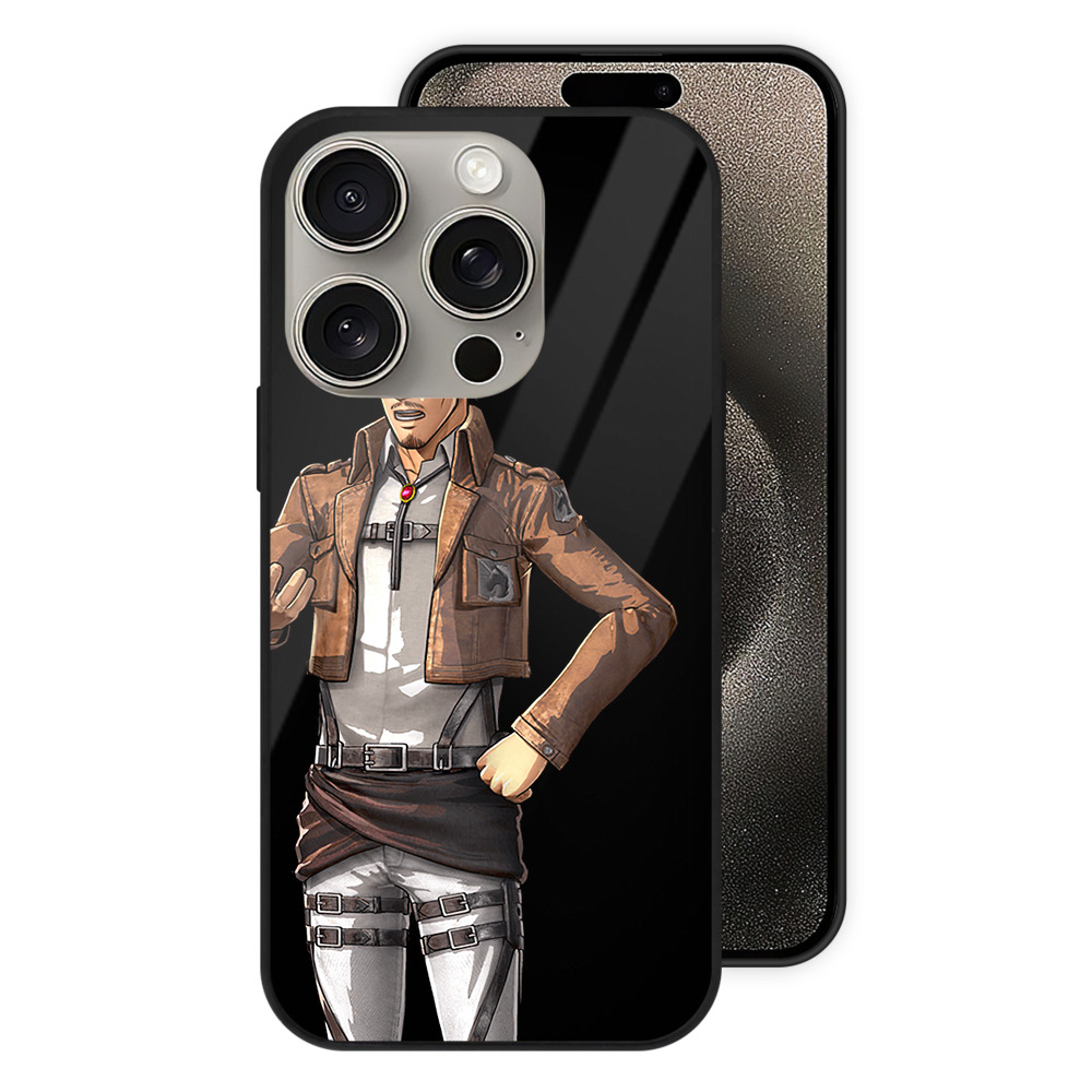 （画像用） 進撃の巨人 Attack on Titan 【iPhone15Pro対応】スマホケース 耐衝撃＆黄変防止 背面ガラス