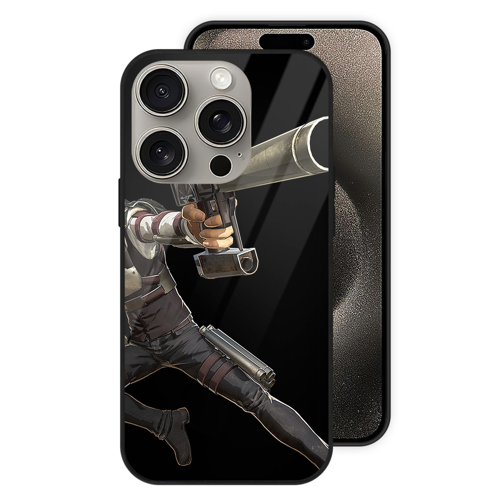 （画像用） 進撃の巨人 Attack on Titan 【iPhone15Pro対応】スマホケース 耐衝撃＆黄変防止 背面ガラス