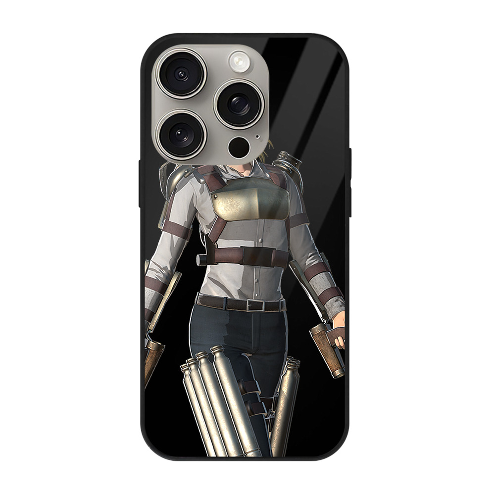 （画像用） 進撃の巨人 Attack on Titan 【iPhone15Pro対応】スマホケース 耐衝撃＆黄変防止 背面ガラス