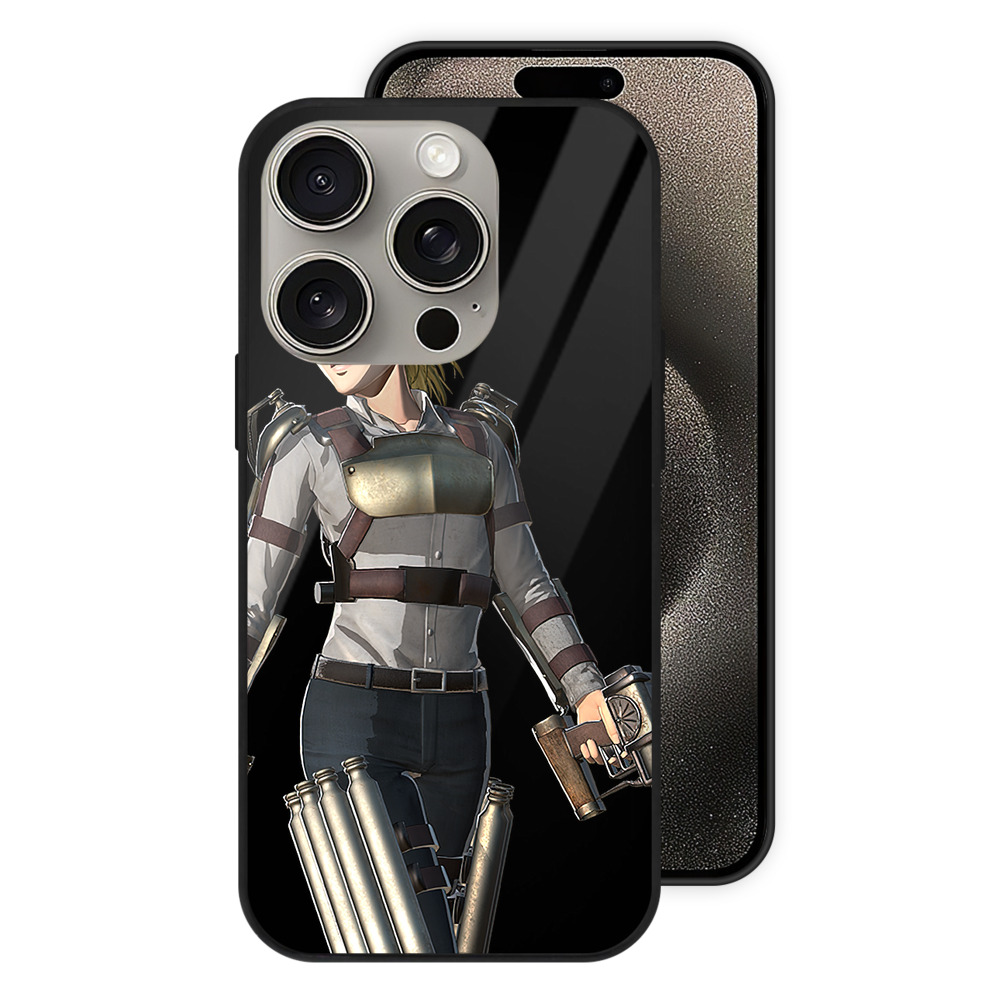 （画像用） 進撃の巨人 Attack on Titan 【iPhone15Pro対応】スマホケース 耐衝撃＆黄変防止 背面ガラス
