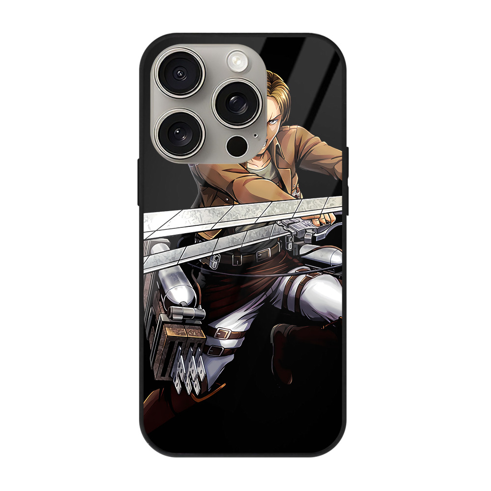 （画像用） 進撃の巨人 Attack on Titan 【iPhone15Pro対応】スマホケース 耐衝撃＆黄変防止 背面ガラス