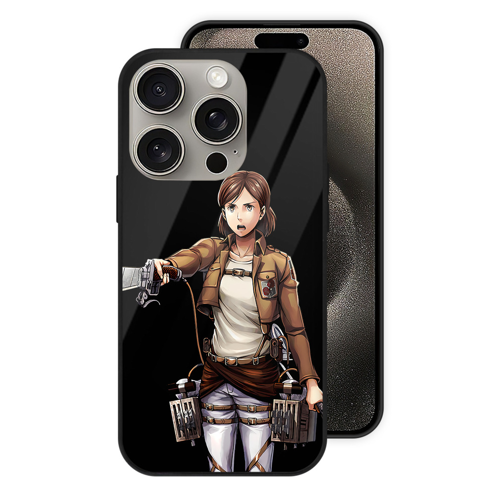 （画像用） 進撃の巨人 Attack on Titan 【iPhone15Pro対応】スマホケース 耐衝撃＆黄変防止 背面ガラス