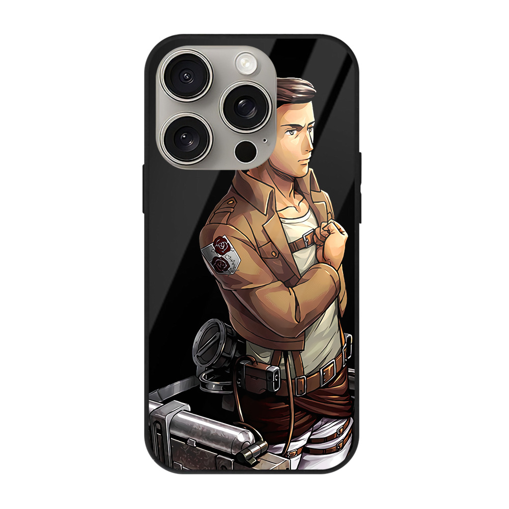 （画像用） 進撃の巨人 Attack on Titan 【iPhone15Pro対応】スマホケース 耐衝撃＆黄変防止 背面ガラス