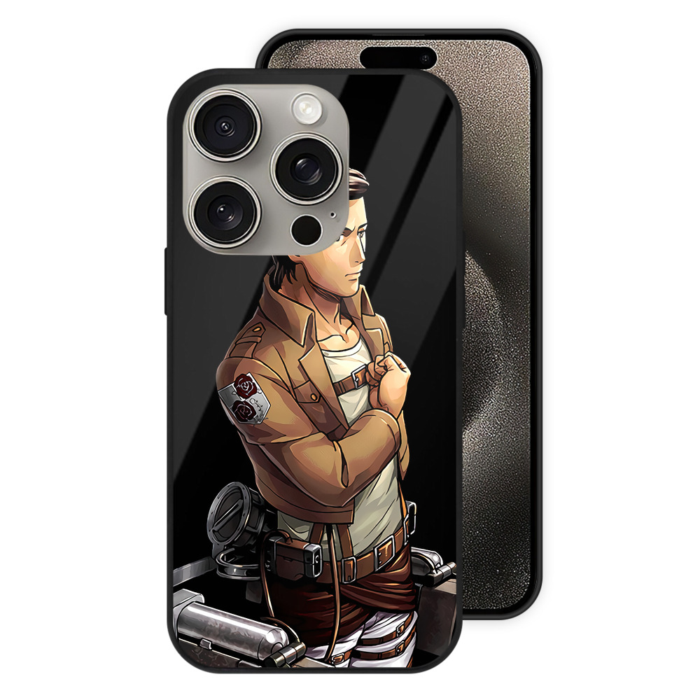 （画像用） 進撃の巨人 Attack on Titan 【iPhone15Pro対応】スマホケース 耐衝撃＆黄変防止 背面ガラス