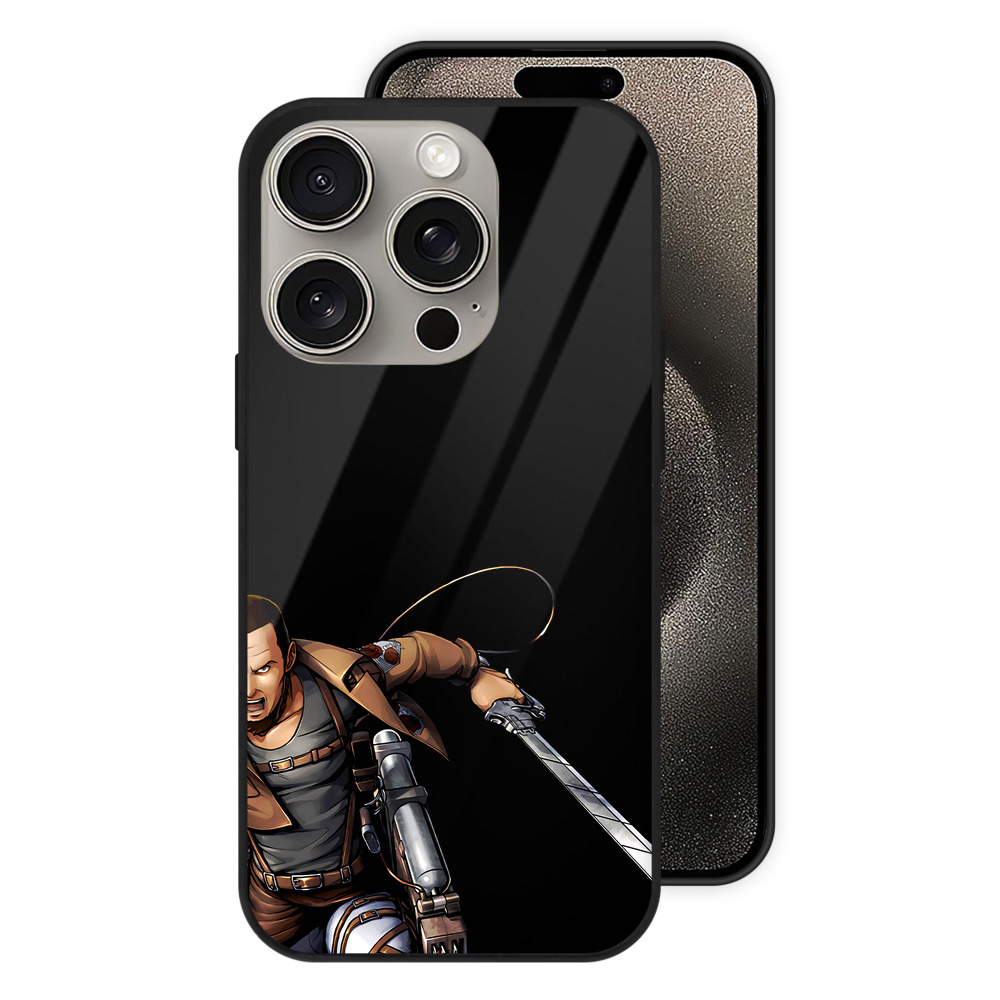 （画像用） 進撃の巨人 Attack on Titan 【iPhone15Pro対応】スマホケース 耐衝撃＆黄変防止 背面ガラス