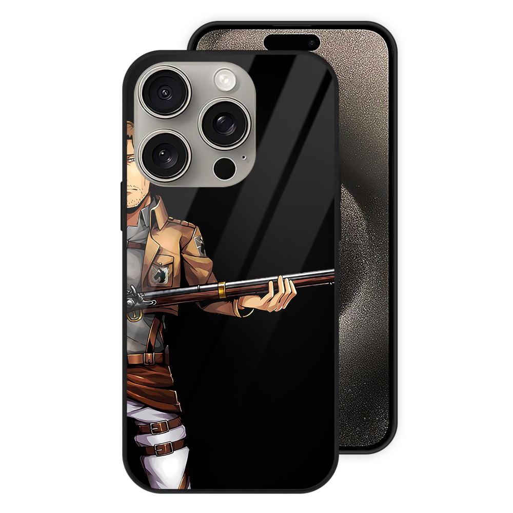 （画像用） 進撃の巨人 Attack on Titan 【iPhone15Pro対応】スマホケース 耐衝撃＆黄変防止 背面ガラス