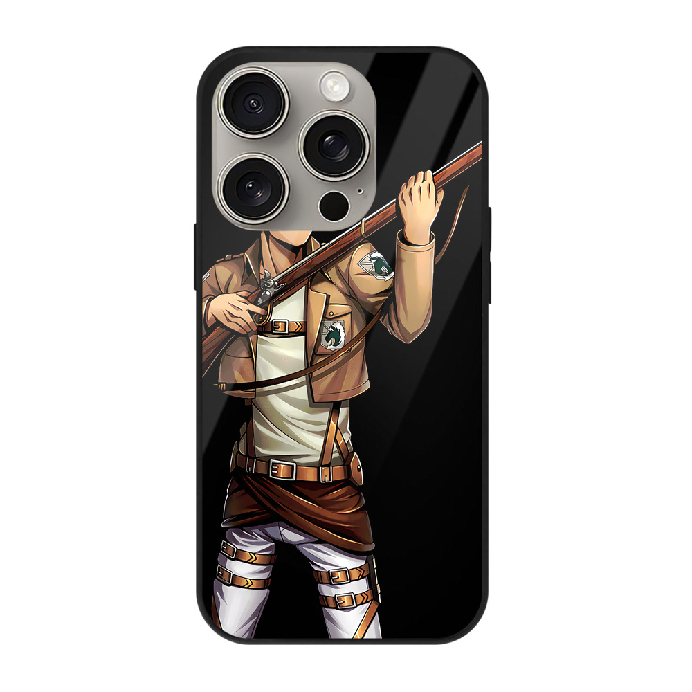 （画像用） 進撃の巨人 Attack on Titan 【iPhone15Pro対応】スマホケース 耐衝撃＆黄変防止 背面ガラス