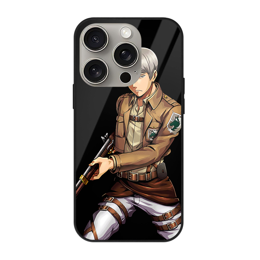 （画像用） 進撃の巨人 Attack on Titan 【iPhone15Pro対応】スマホケース 耐衝撃＆黄変防止 背面ガラス