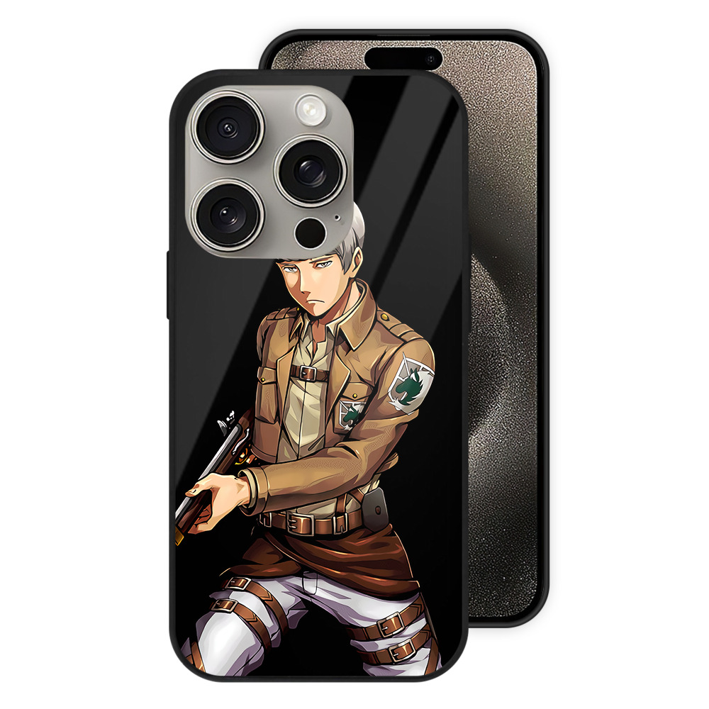 （画像用） 進撃の巨人 Attack on Titan 【iPhone15Pro対応】スマホケース 耐衝撃＆黄変防止 背面ガラス