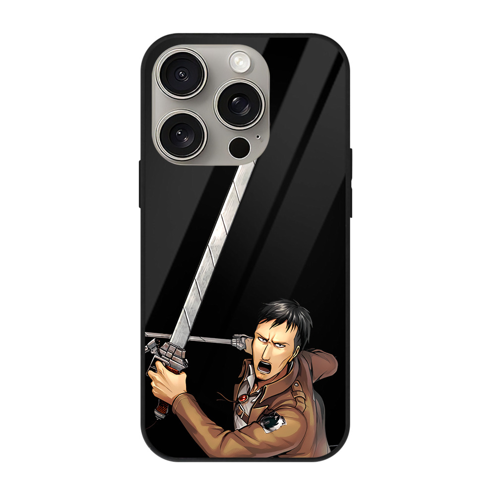 （画像用） 進撃の巨人 Attack on Titan 【iPhone15Pro対応】スマホケース 耐衝撃＆黄変防止 背面ガラス