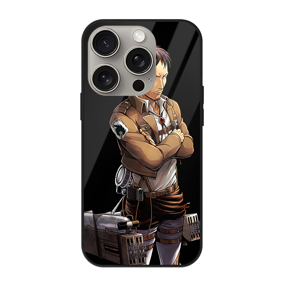 （画像用） 進撃の巨人 Attack on Titan 【iPhone15Pro対応】スマホケース 耐衝撃＆黄変防止 背面ガラス