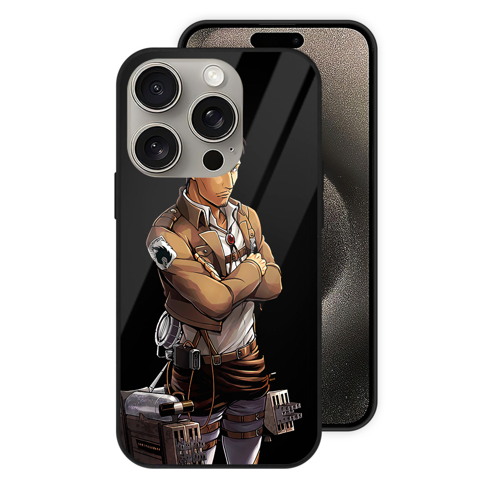 （画像用） 進撃の巨人 Attack on Titan 【iPhone15Pro対応】スマホケース 耐衝撃＆黄変防止 背面ガラス