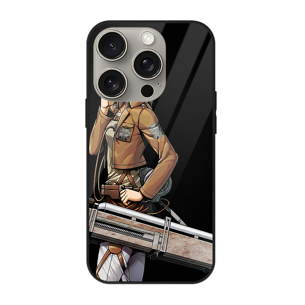 （画像用） 進撃の巨人 Attack on Titan 【iPhone15Pro対応】スマホケース 耐衝撃＆黄変防止 背面ガラス