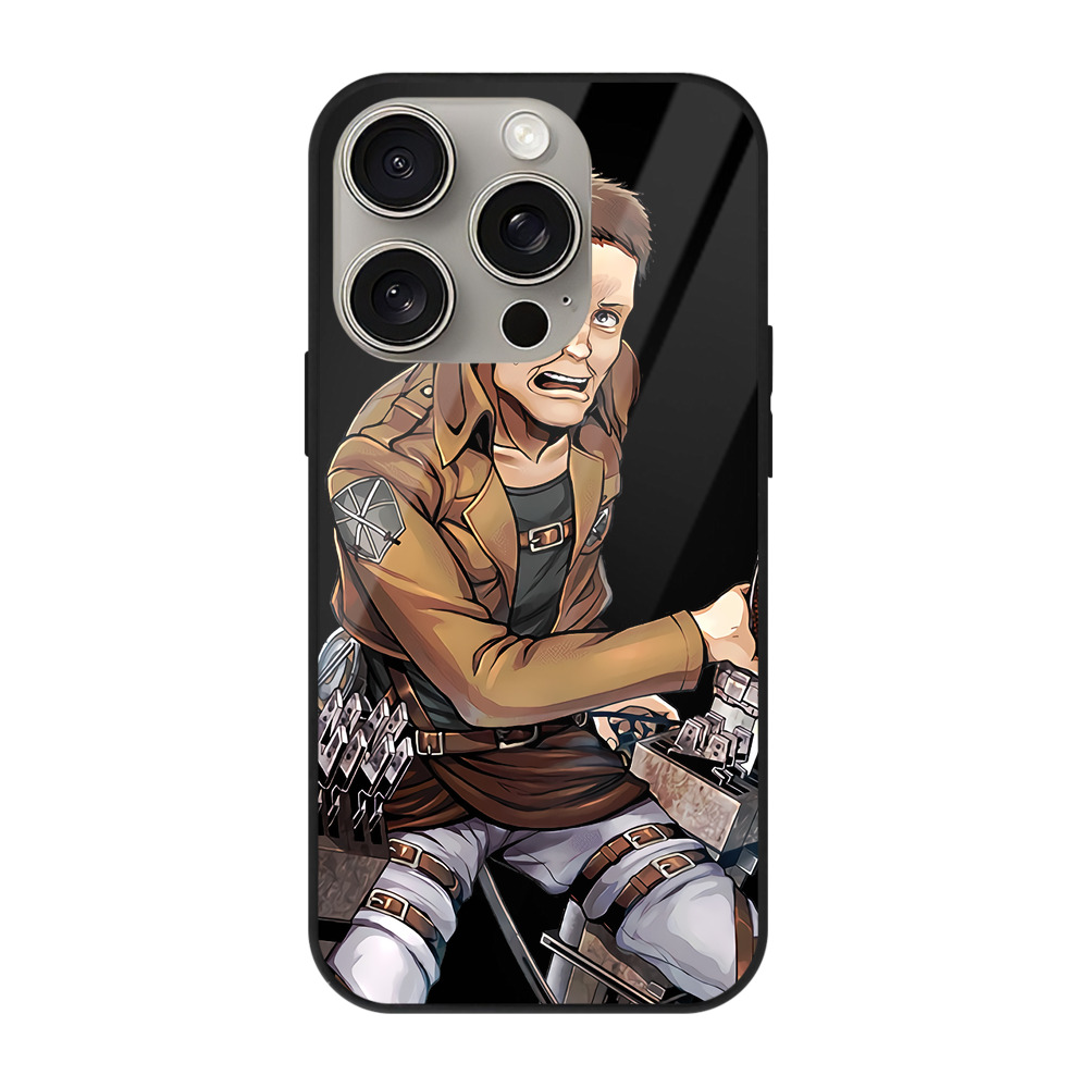 （画像用） 進撃の巨人 Attack on Titan 【iPhone15Pro対応】スマホケース 耐衝撃＆黄変防止 背面ガラス