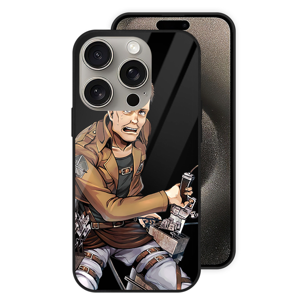 （画像用） 進撃の巨人 Attack on Titan 【iPhone15Pro対応】スマホケース 耐衝撃＆黄変防止 背面ガラス