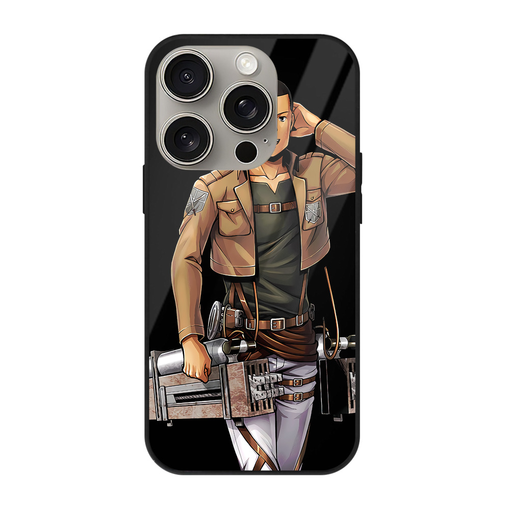（画像用） 進撃の巨人 Attack on Titan 【iPhone15Pro対応】スマホケース 耐衝撃＆黄変防止 背面ガラス