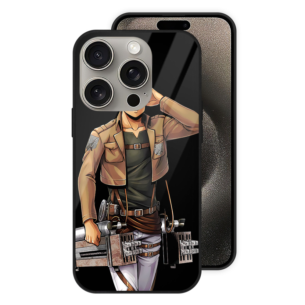 （画像用） 進撃の巨人 Attack on Titan 【iPhone15Pro対応】スマホケース 耐衝撃＆黄変防止 背面ガラス
