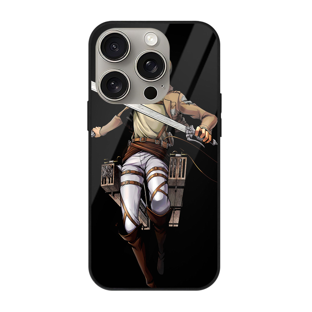 （画像用） 進撃の巨人 Attack on Titan 【iPhone15Pro対応】スマホケース 耐衝撃＆黄変防止 背面ガラス