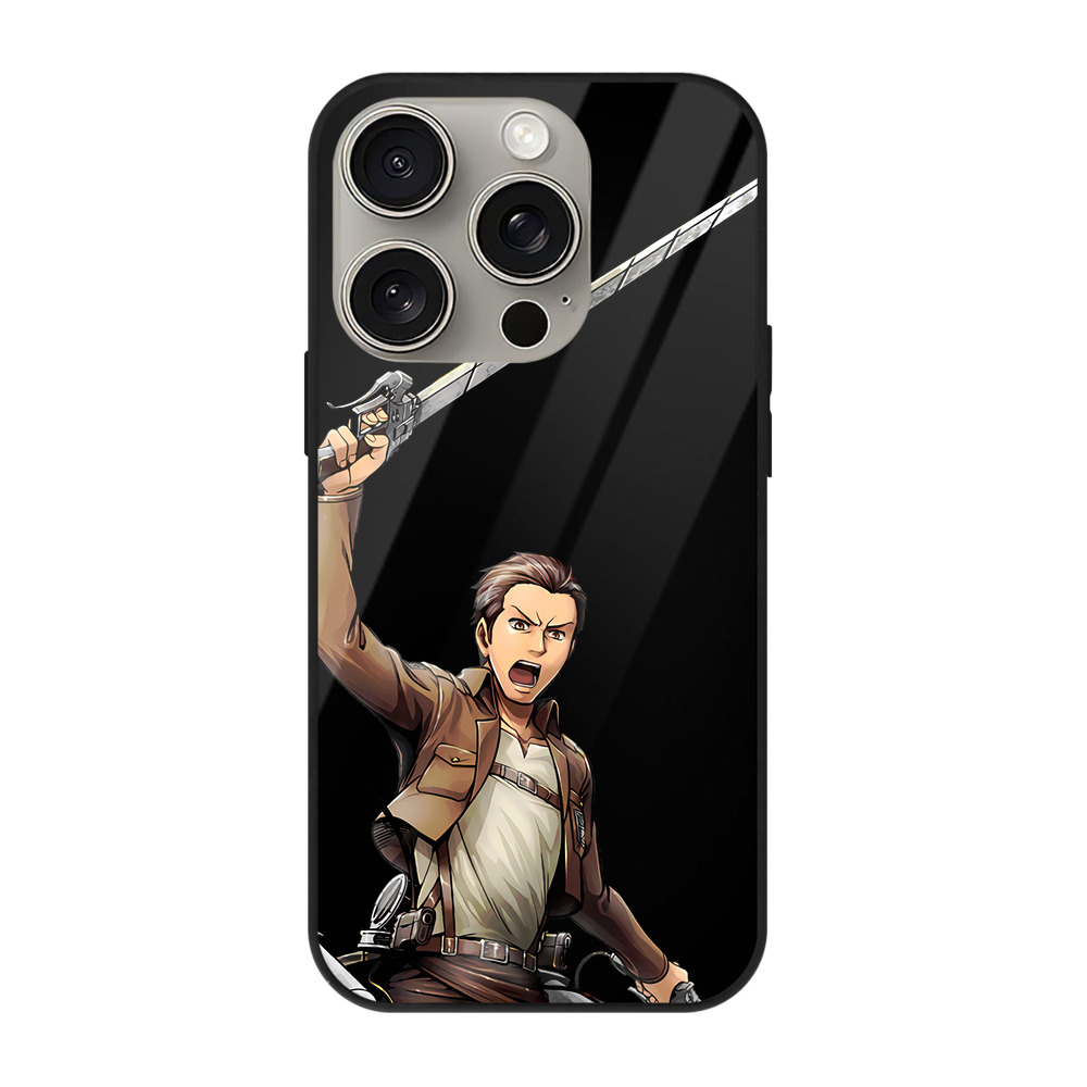 （画像用） 進撃の巨人 Attack on Titan 【iPhone15Pro対応】スマホケース 耐衝撃＆黄変防止 背面ガラス