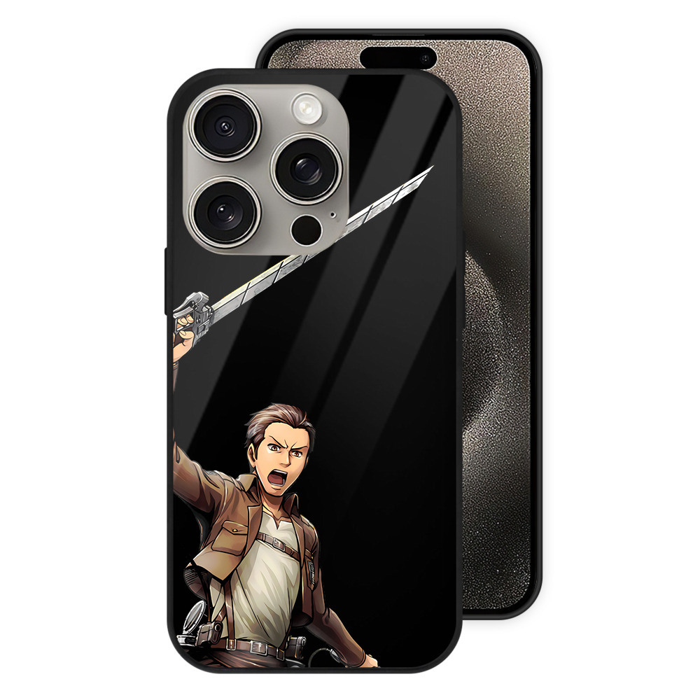 （画像用） 進撃の巨人 Attack on Titan 【iPhone15Pro対応】スマホケース 耐衝撃＆黄変防止 背面ガラス