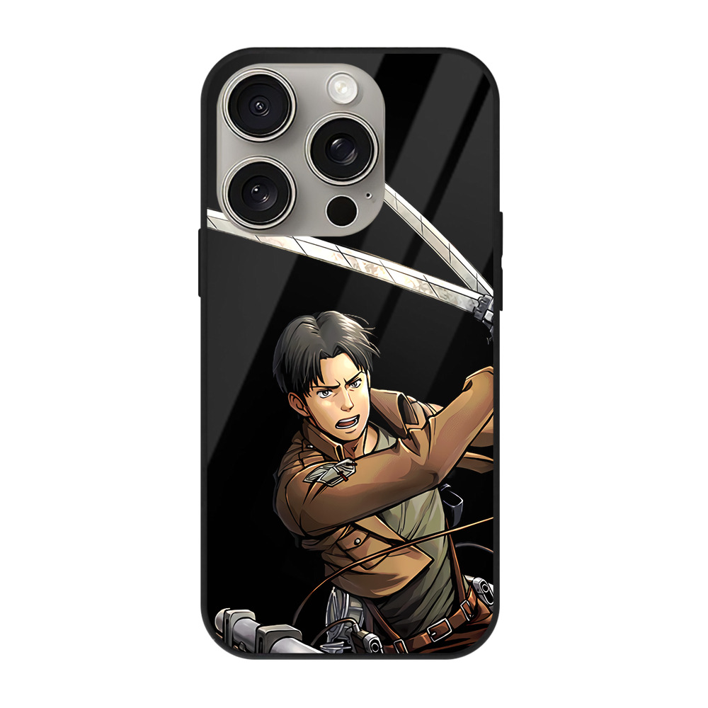 （画像用） 進撃の巨人 Attack on Titan 【iPhone15Pro対応】スマホケース 耐衝撃＆黄変防止 背面ガラス