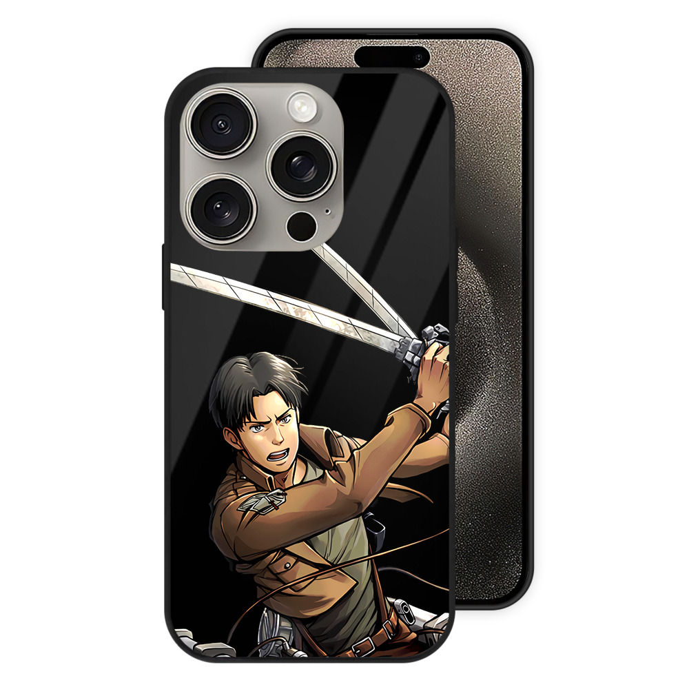 （画像用） 進撃の巨人 Attack on Titan 【iPhone15Pro対応】スマホケース 耐衝撃＆黄変防止 背面ガラス