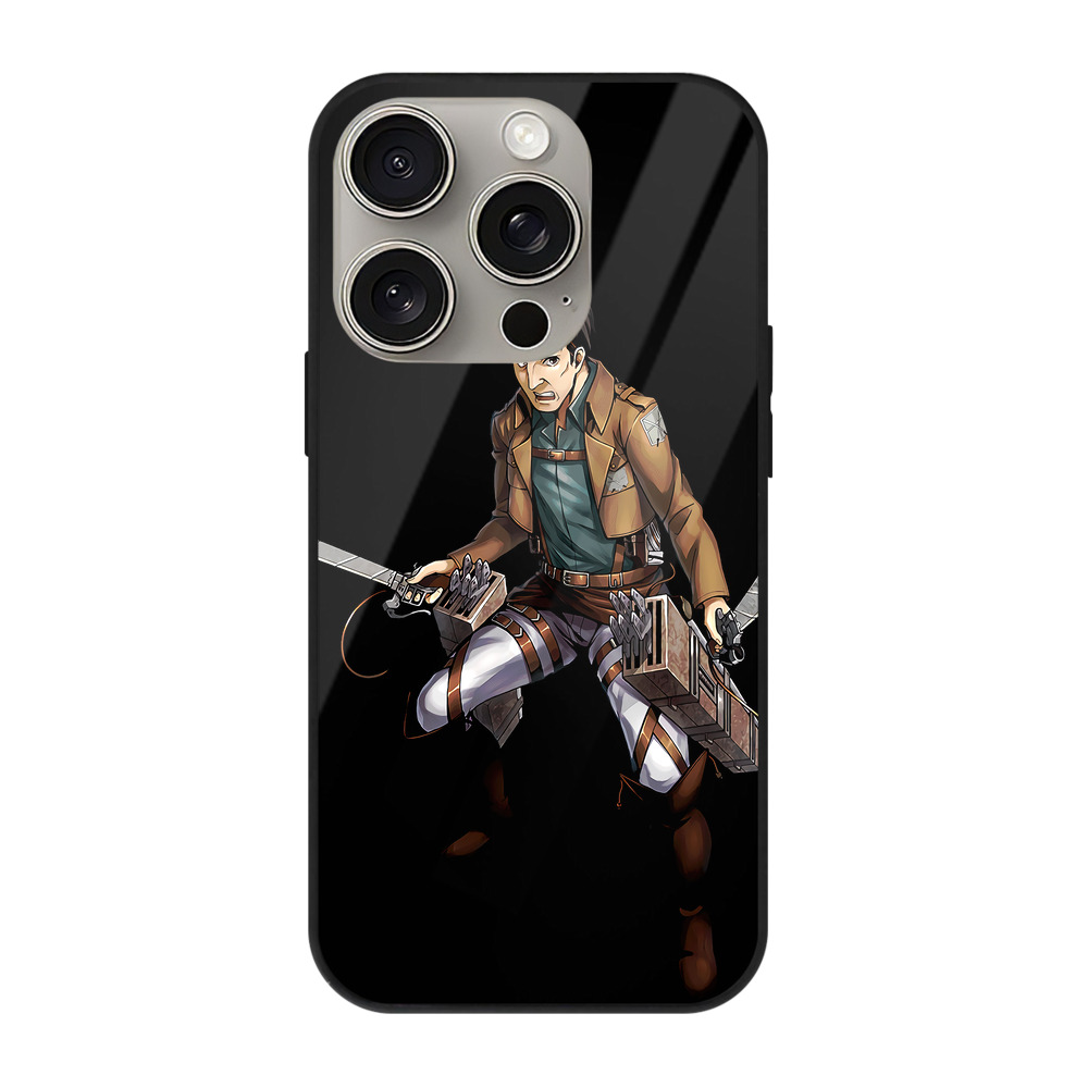（画像用） 進撃の巨人 Attack on Titan 【iPhone15Pro対応】スマホケース 耐衝撃＆黄変防止 背面ガラス