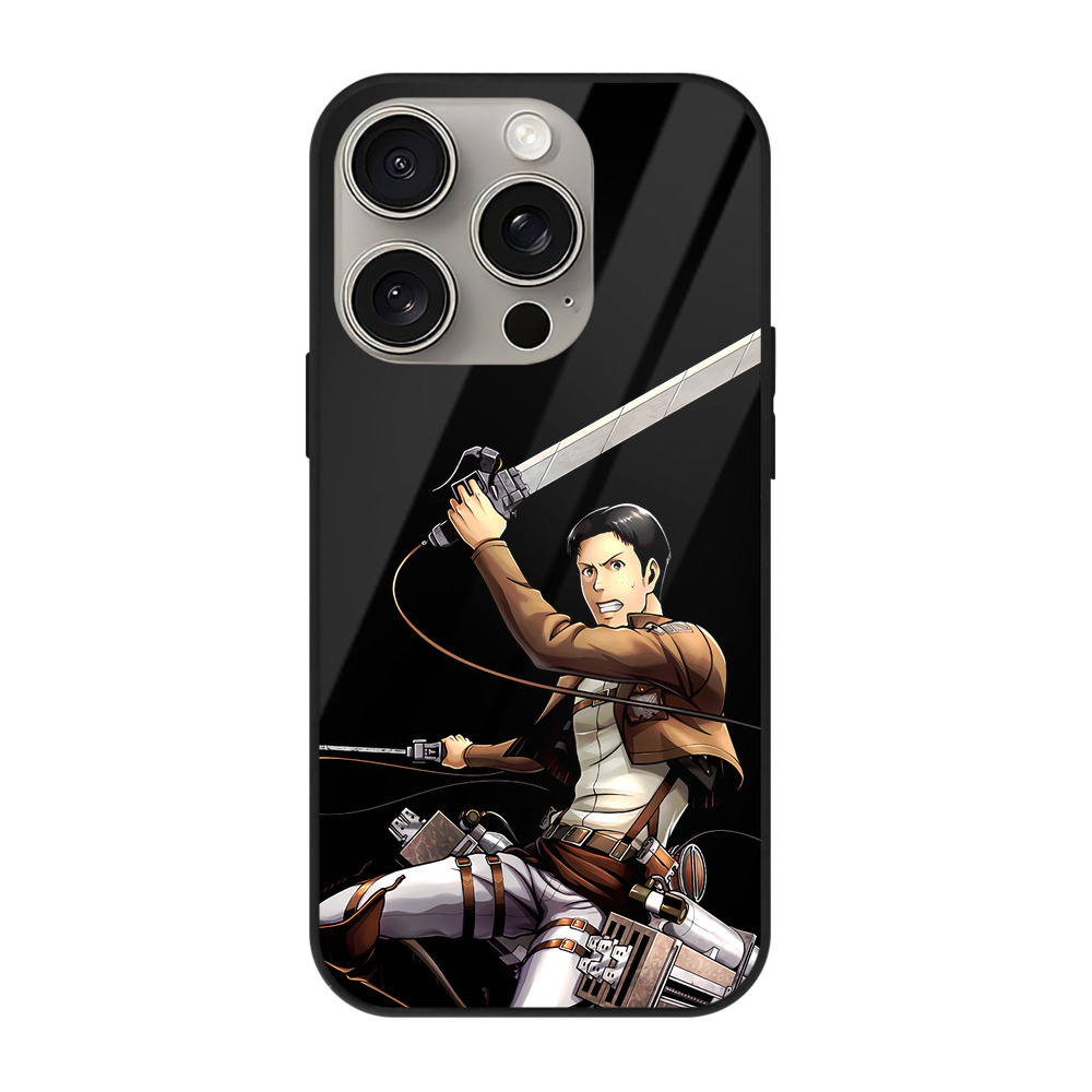 （画像用） 進撃の巨人 Attack on Titan 【iPhone15Pro対応】スマホケース 耐衝撃＆黄変防止 背面ガラス