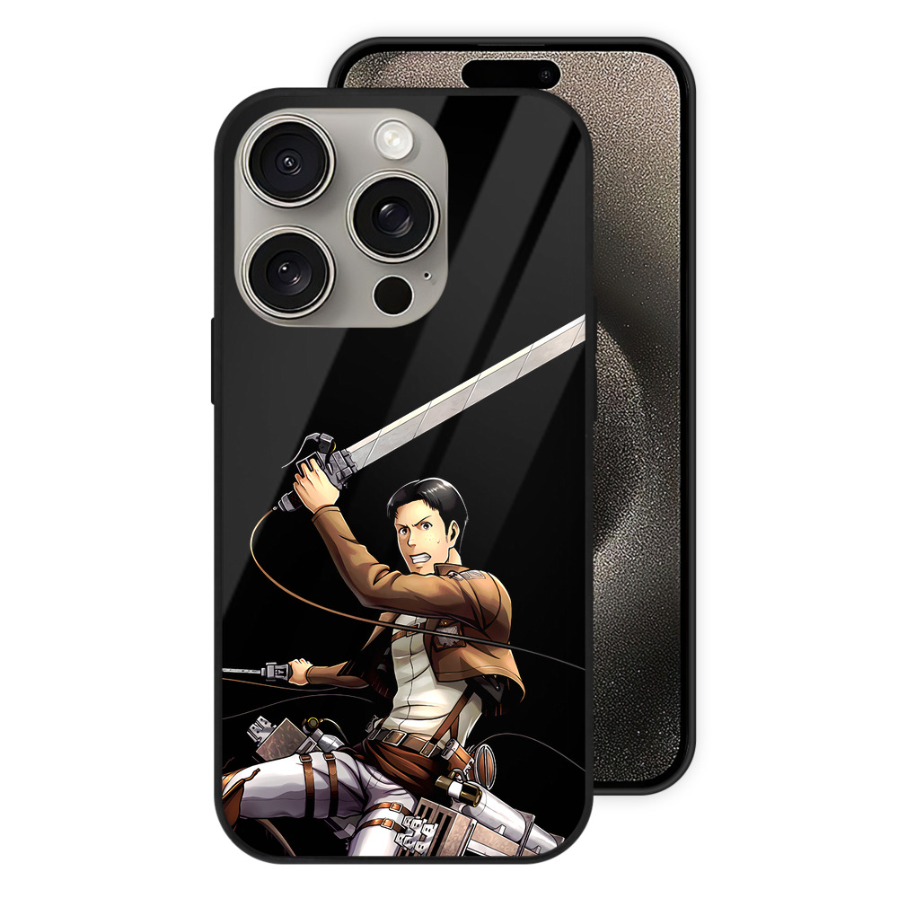 （画像用） 進撃の巨人 Attack on Titan 【iPhone15Pro対応】スマホケース 耐衝撃＆黄変防止 背面ガラス