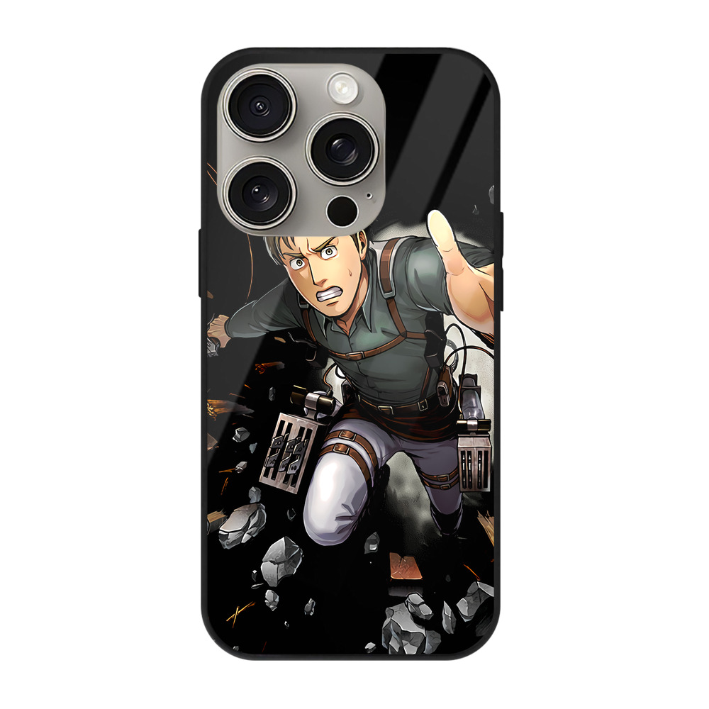 （画像用） 進撃の巨人 Attack on Titan 【iPhone15Pro対応】スマホケース 耐衝撃＆黄変防止 背面ガラス