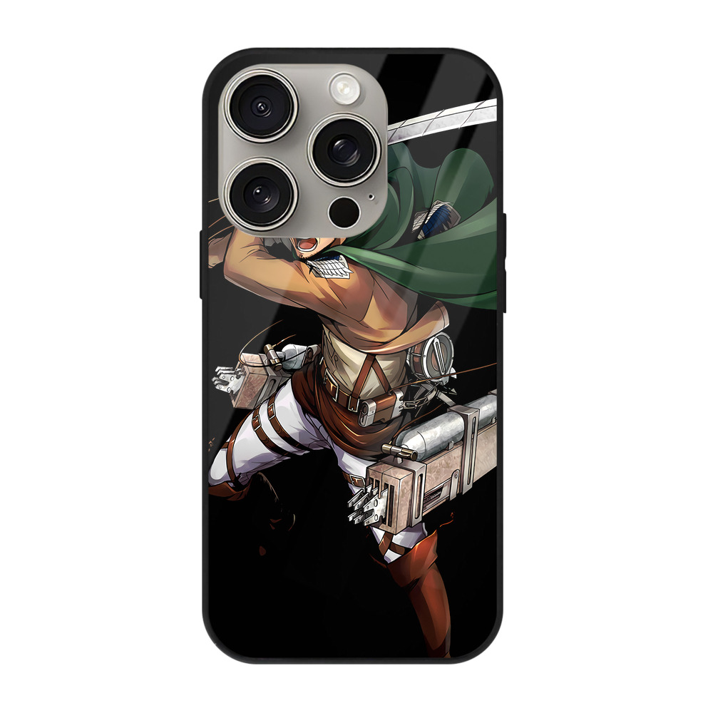 （画像用） 進撃の巨人 Attack on Titan 【iPhone15Pro対応】スマホケース 耐衝撃＆黄変防止 背面ガラス