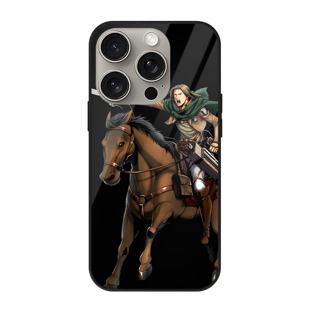 （画像用） 進撃の巨人 Attack on Titan 【iPhone15Pro対応】スマホケース 耐衝撃＆黄変防止 背面ガラス