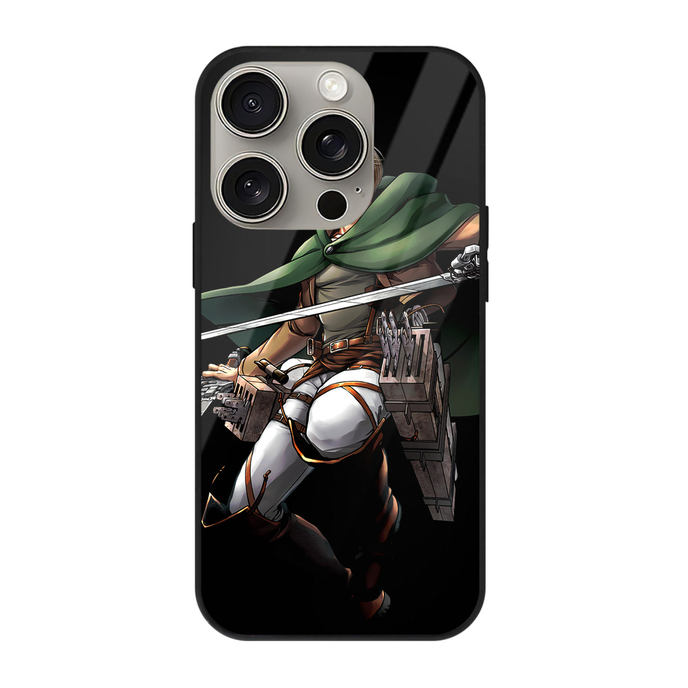 （画像用） 進撃の巨人 Attack on Titan 【iPhone15Pro対応】スマホケース 耐衝撃＆黄変防止 背面ガラス